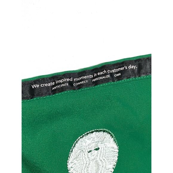 Starbucks Coffee Green Apron Adjustable Barista Server Uniform Pockets Cintas - Picture 5 of 8